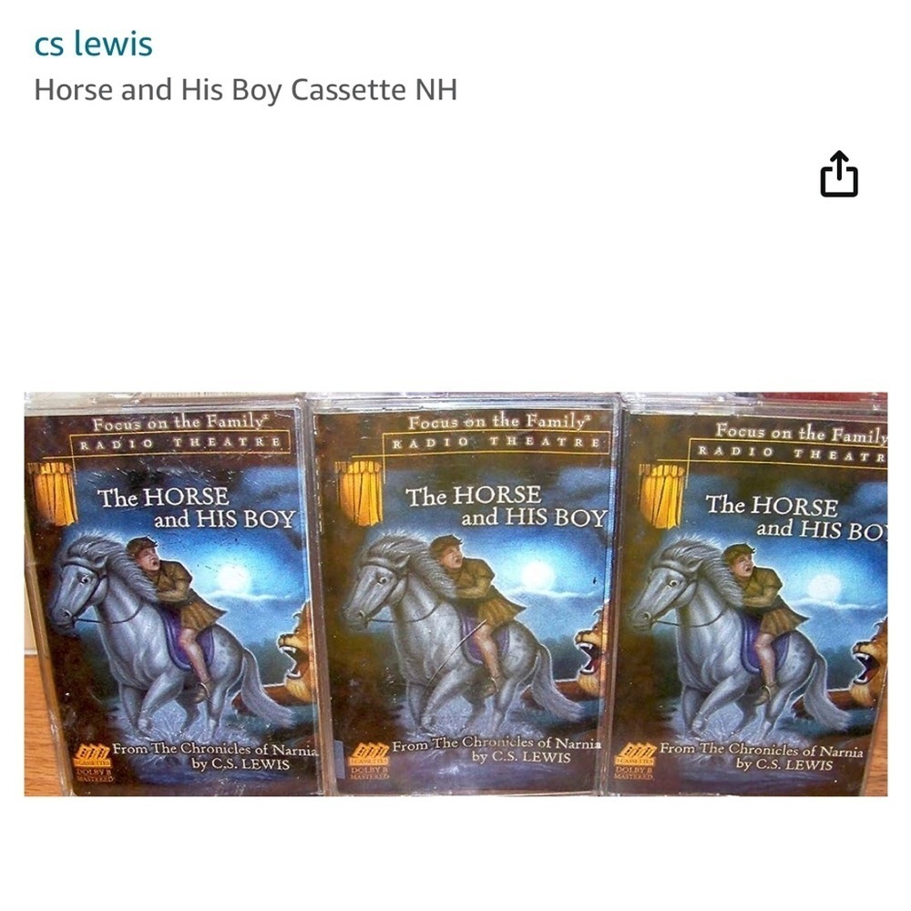 The Chronicles Of Narnia: The Horse And His Boy cassette